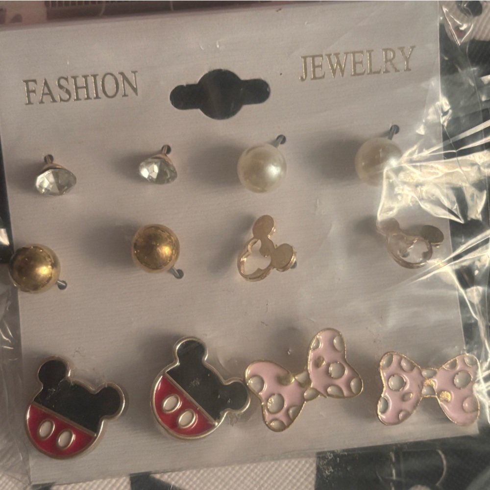 Mickey Mouse Loungefly Wallet NWT and Earrings - Picture 7 of 7